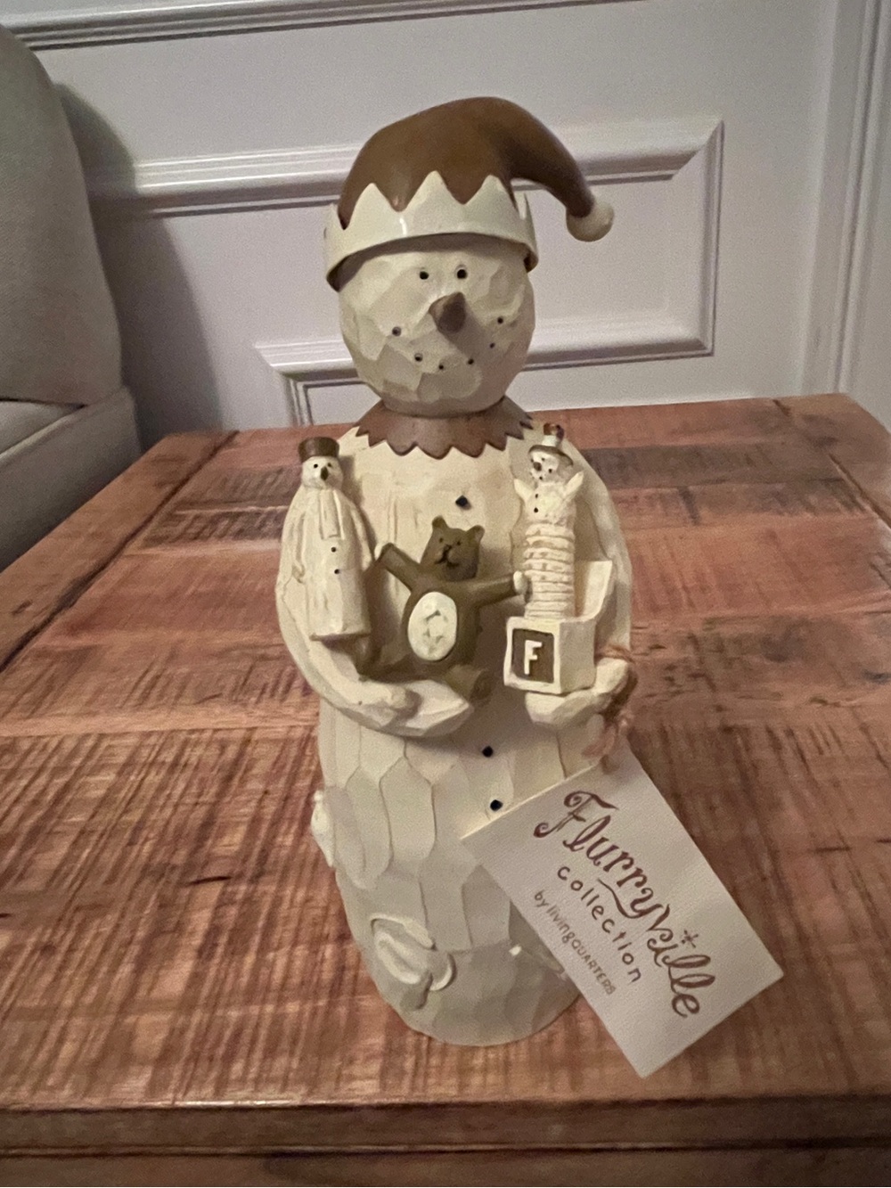 NIB Living Quarters Flurryville Collection "Sleetin' Stan" Snowman Figurine